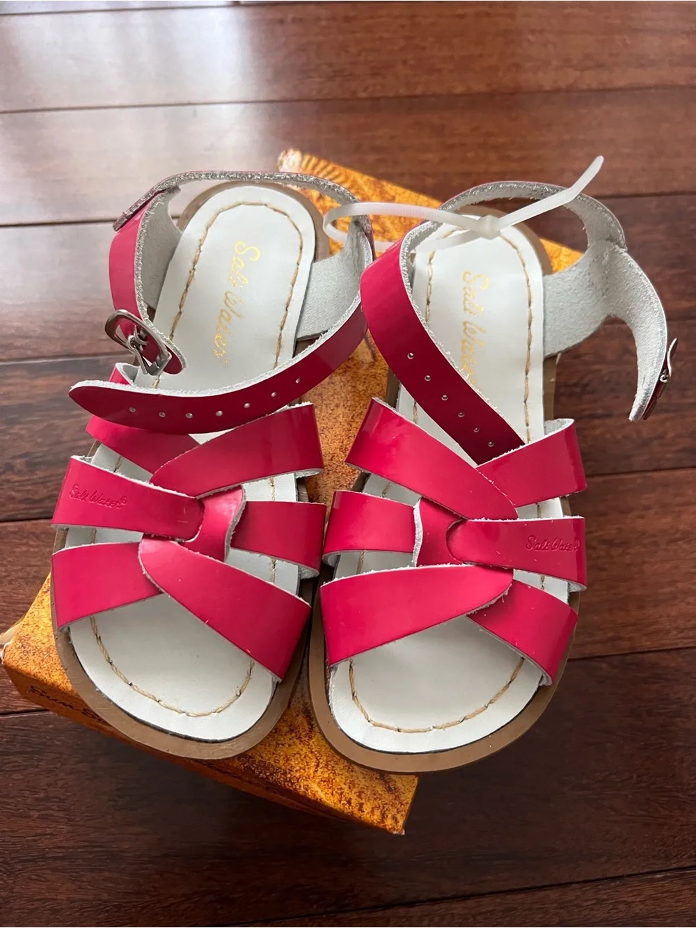 Girls' Fuchsia Strappy Ankle-Buckle Sandals